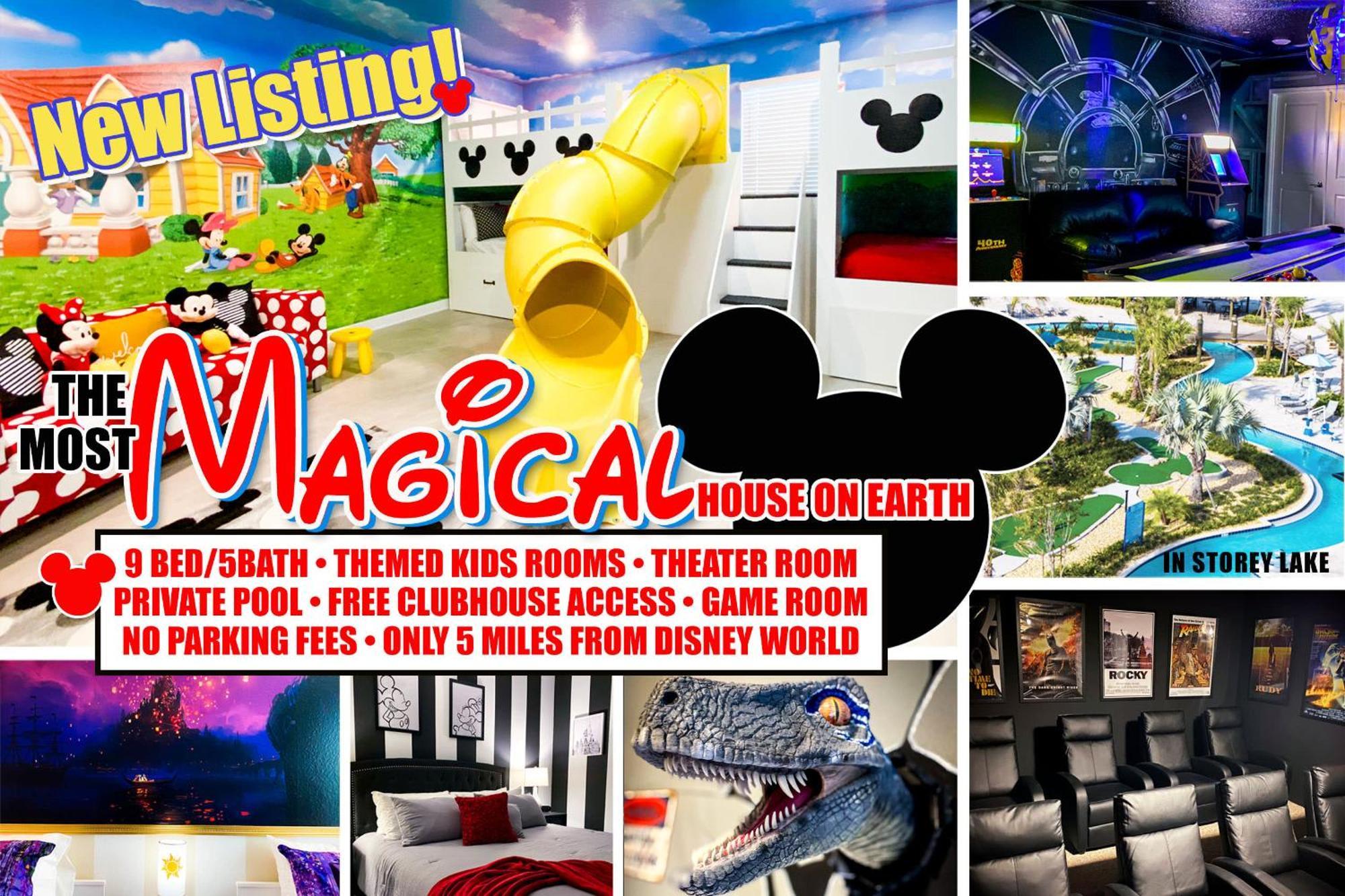 Magical Family Vacation Home Near Disney World At Storey Lake, Star Wars Gameroom, Pool, Theater, Mickey Slide, Sleeps Up To 28 Kissimmee Exterior foto